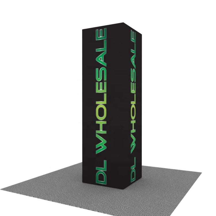 Advertising Equipment Tradeshow Fair Event Collapsible 10ft Aluminum Reusable Tower Display Stand Portable Fabric Tension Pillar