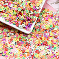 Hot Selling Diy rainbow Color Soft Polymer Clay Slices 5mm Bohemia Style Ornament for Phone Case Decorations