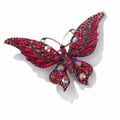 Crystal Rhinestone Butterfly Brooch Elegant Lapel Pins Dress Accessories Jewelry Gift