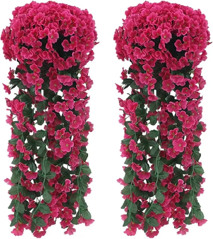 Factory Selling Artificial  Violet Hanging Wall Hotel Garden Decoration Violet Decorative Flowers