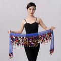 Colorful Gold Coins Chiffon Belly Dance Hip Scarf Dance Skirt Belt Waist Chain
