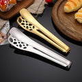 Multi-purpose 304 Stainless Steel Serving Tongs with Perforated Spoon Head for Buffet Salad and Pasta