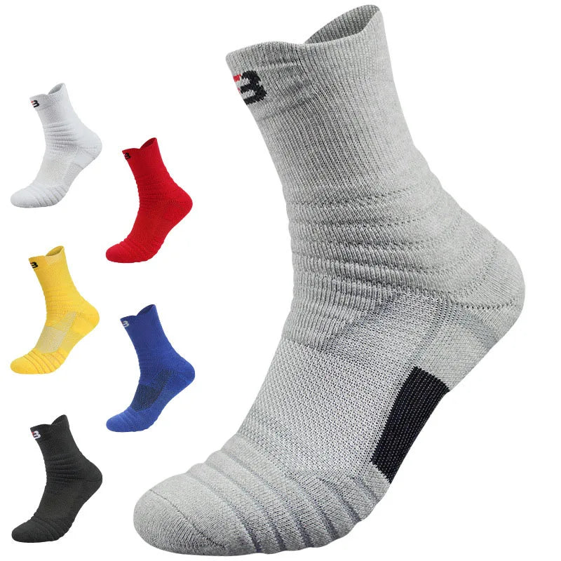 Basketball Elite Sport Compression Embroidered Gym Socks Men Sports Men's Custom logo Athletic Socks