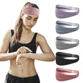 Soft Stretch Fabric Solid Color Custom logo Sweat Wicking Headband for Sports Mens Running Headband Sports Sweat Headband