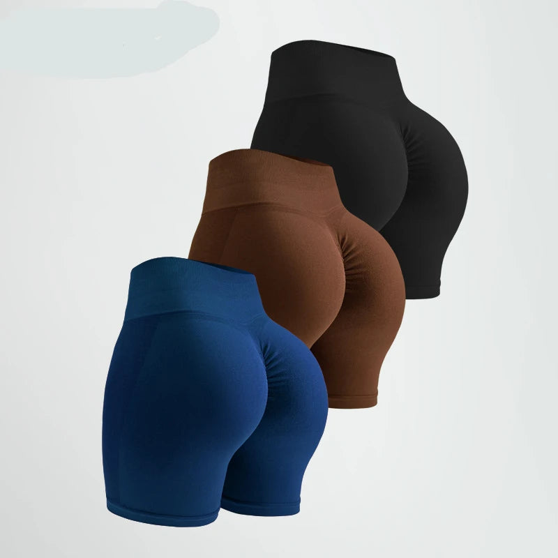 Seamless Yoga Shorts Sports Pants Peach Hip Fitness Shorts Women's High Waisted and Hip Lifting Beauty Pants