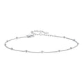 925 Sterling Silver Snake Chain Anklet Bracelet Adjustable Beach Ankle Bracelets for Women Foot Chain Jewelry
