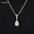 Fine Jewelry Necklace Lab Grown Diamond Rings Prong Seting Necklace 14k 18k Gold D VS Synthetic Diamond Necklace