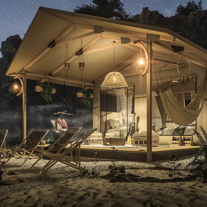 Safari Canvas Party Glamping  Waterproof Luxury Hotel Tents