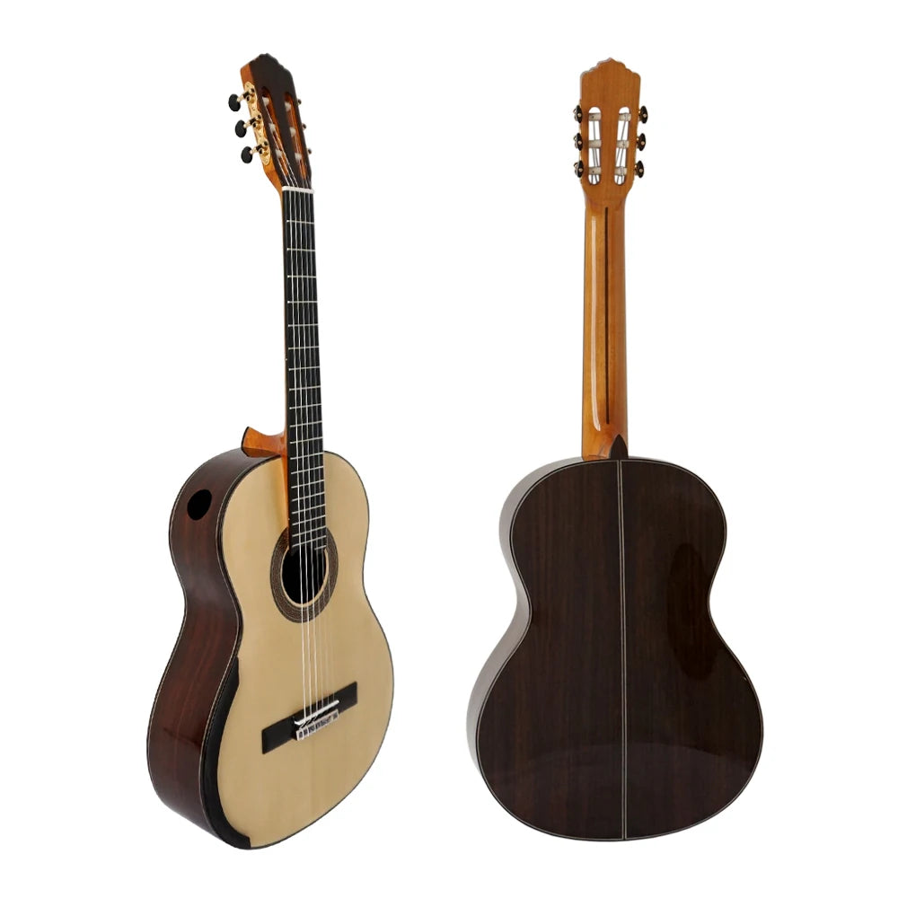 Aiersi Best Price High Level Handmade Lattice Bracing Arch Back Classic Guitar  with Rosewood Guitar Body