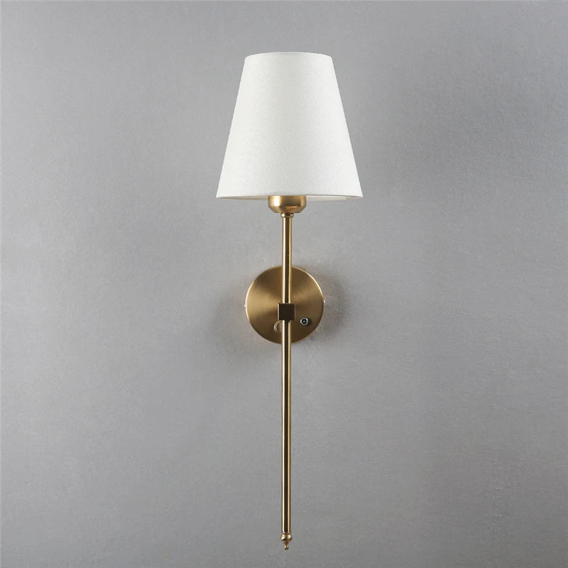 Modern LED Wall Lights Battery Operated Touch Switch Gold Wall Light New Design Metal Sconces Lamp for Home Hotel Restaurant