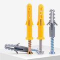 Factory Supply Fish Type Expansion Tube Wall Anchor M4 M3 Drywall Screw Nylon Plastic Anchor Screw 10mm Bulk Packing Metric