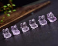 Quartz Healing Crystal Cartoon Figurine Carvings Amethyst Fortune Cat