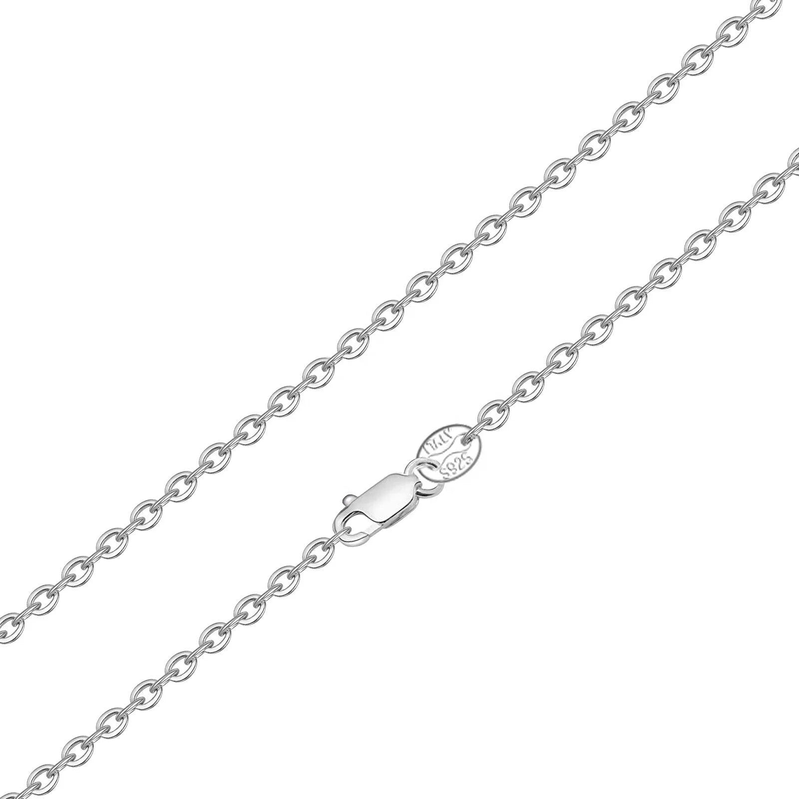 Atacado Joyas De Plata Italiana 925 Al Por Mayor Original Sterling Silver O Shaped Basic Necklace Chain