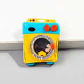 Korean Creative Children's Toy Simulation Washing Machine Camera Irregular Pins Geometric Stitching Acrylic Cartoon Brooch