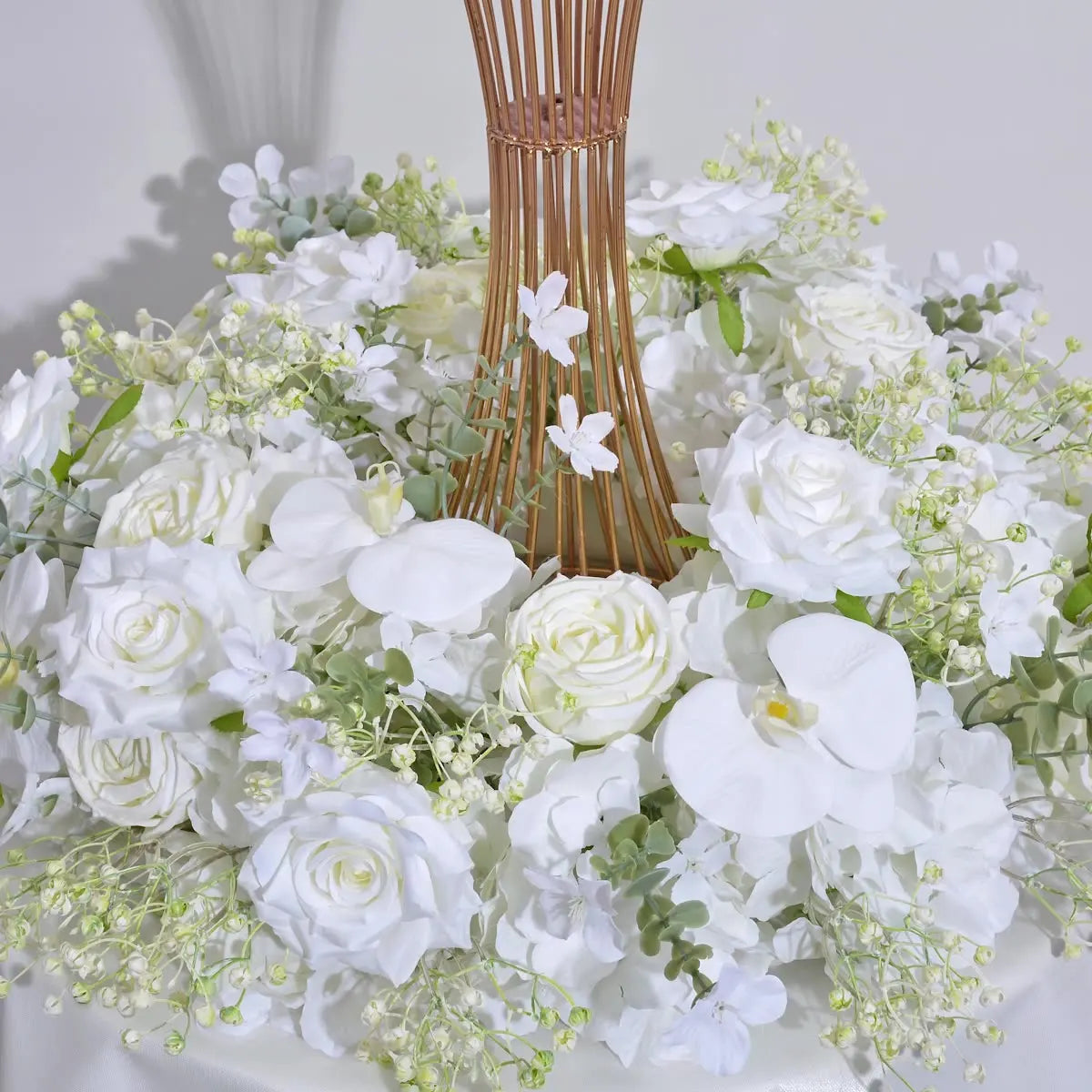 EG-VP004 Qingdao Elegant Luxury White Floral Ring Decoration for Wedding Candelabra Centerpieces