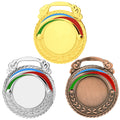 Wholesale 65mm Blank Medals Metal Award Generic Medals Gold Silver Medal for Any Competition Sports Game Free Printing Sticker