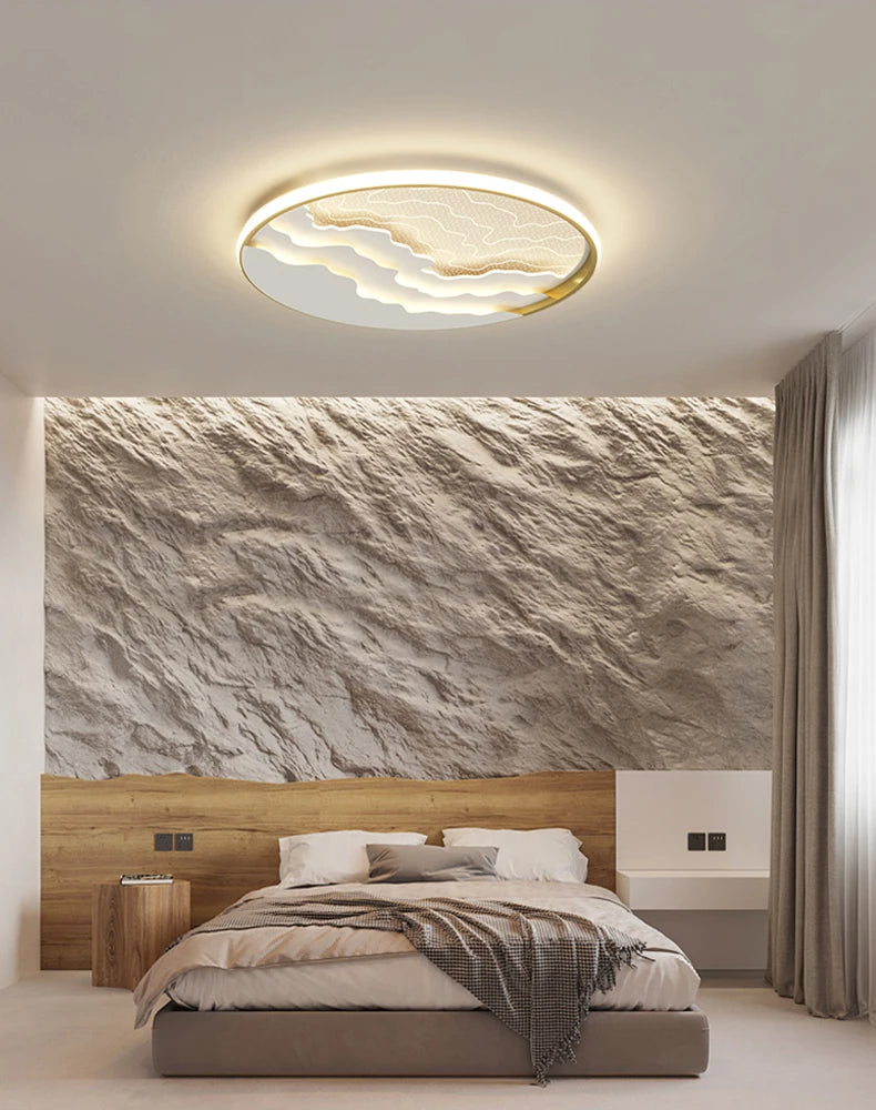 Modern Simple Style Acrylic Metal Design Warm Light Ceiling Light Living Room Dining Room Residential Interior Decoration