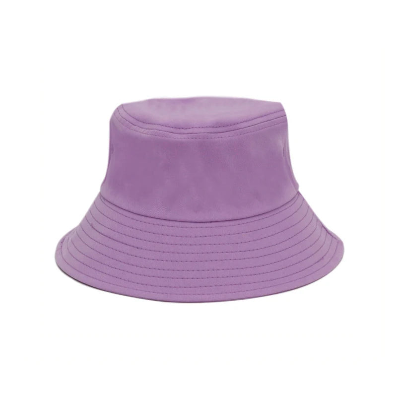Pure Color Lightweight Foldable Sunpoof Hat Summer Outdoor Fishing Bucket Hat Custom logo DIY Bucket Hat