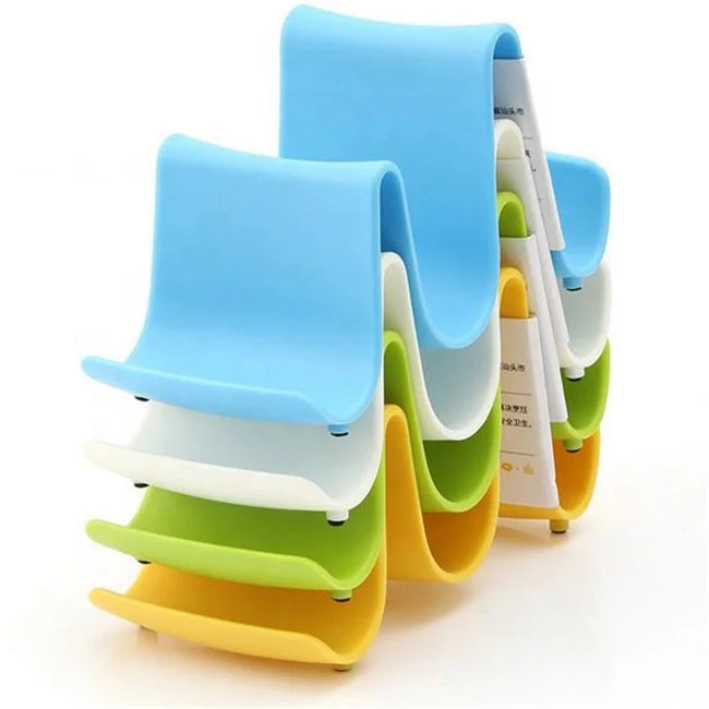 HelloWorld 1 Piece Multi-functional Creativity Simple Wave Pot Rack Rack Storage Rack