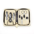 7pcs Stainless Steel Manicure Pedicure Set Double-Ended Earwax Clean Tool Dead Skin Scissors Grooming Kit Nail Clippers Nail