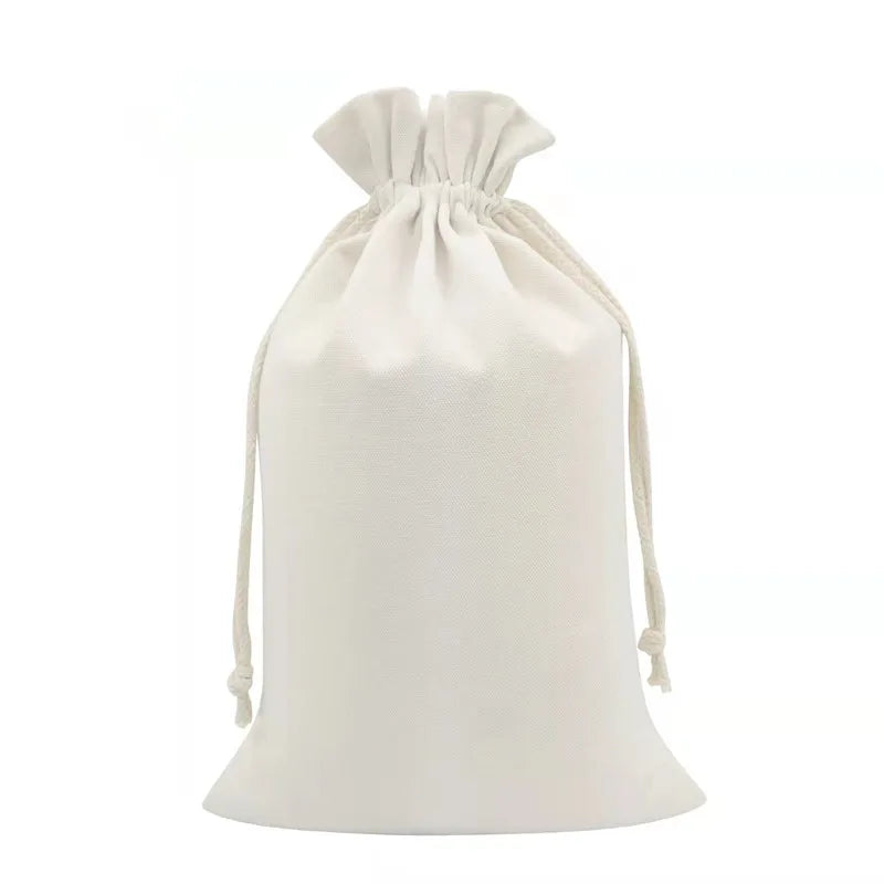 Customize Size logo Printed Canvas Drawstring Bag