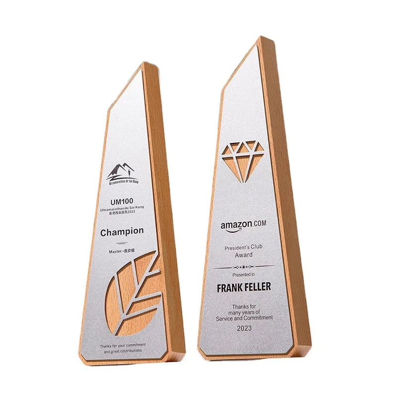Personalized Trophies Manufacturer Wholesale Latest Award Trophy Custom Crystal Wooden Award Trophy MH-NJ00796
