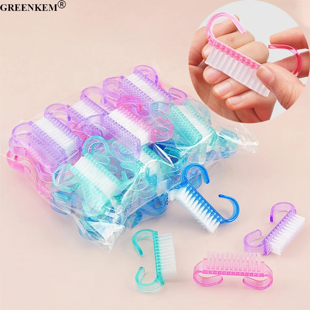 Hot Sales Cleaner Nail Brush Disposable Acrylic Nail Brush for Cleaning Fingernails Plastic Nylon Nail Brushes