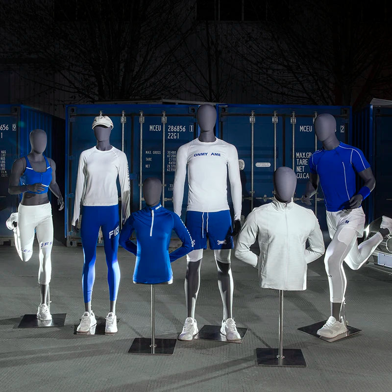 NI-3D Muscular Sports Mannequin Football Sportswear Display Athletic PLA 3D Printed Mannequin Green Eco-friendly Mannequin