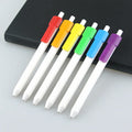 Custom Logo Slim Blue Red Yellow Purple Plastic Gel Pens 0.5mm Promotional Cute Style Black Ink Goodstar LY7124 Office School