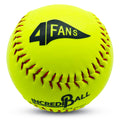 12inch 4 Fans Incrediball Game Quality Softball Balls Yellow Pvc Leather High Grade Cork Center Softball Wholesale