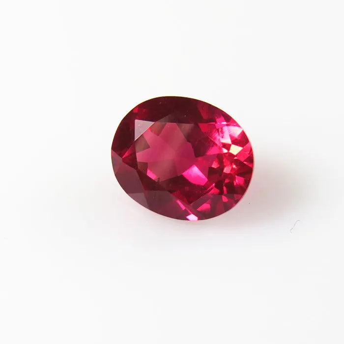 Roomy Hot Sale 5A Oval Cut Lab Grown Ruby Synthetic Corundum Loose Gemstone for Jewelry