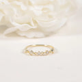 Competitive Price Factory Wholesale 14K Solid Gold Princess Cut 1.5MM Bezel Setting Sugar Cube Lab Grown Diamond Stacking Ring
