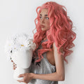 Celebrity Fashion Pink Mix 613 Highlight Colour Futura High Temperature Fibre Cosplay Synthetic Wigs for White Women