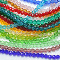 Zhubi 6/8mm Faceted Crystal Loose Beads  Round Football-Style Glass Beads Women's Charm Bracelets & Jewelry Making