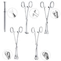 Professional Steel Belly Ear Tongue Septum Lip Piercing Forceps Tweezer Clamp Plier CloserOpener Needle Clamp