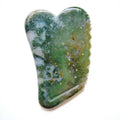 Diy Custom Private Label Crystal Pink Indian agate Jade Face Gua Sha Scraper Board of Natural Stone Guasha Face Massager