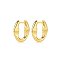 LOZRUNVE 925 Sterling Silver Gold Ear Hoops Earring Piercing Jewelry Fashion