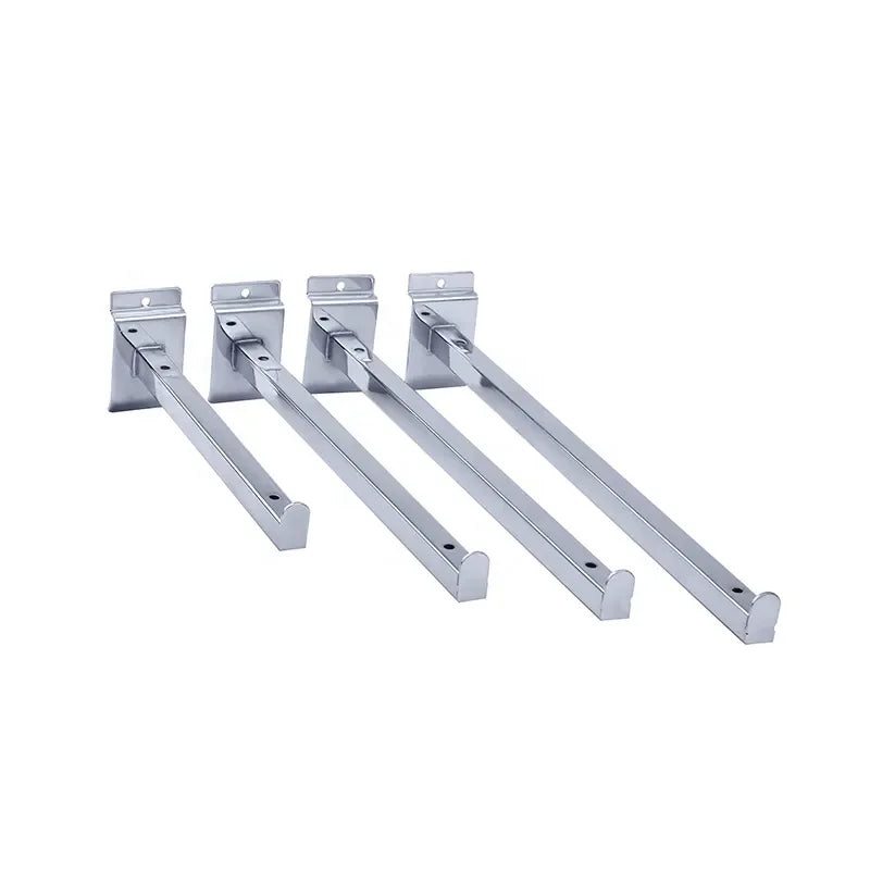 Silver Metal Hooks Bracket for Glass Shelves