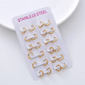 Bulk Wholesale Inoxydable Stainless Steel Gold Plated Small Huggie Earrings Jewelry Stock Lots