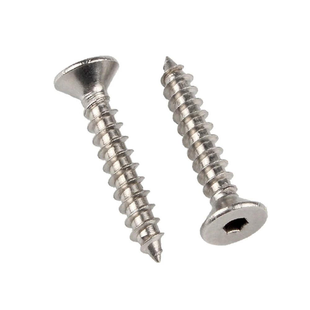 Custom Metric DIN Standard Screws Bolts Manufacturer Tip Tailed Hexagon Socket Flat Countersunk Head Pointed Tail Wood