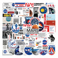 50Pcs Cartoon Space Agency Astronaut Stickers Decorative Label for Luggage Laptop Guitar Notebook Skateboard Waterproof Sticker