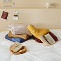DWY Hot Sale Waffle Solid Decorative 100% Cotton Knitted Throw Blanket for Adults Bed Sofa