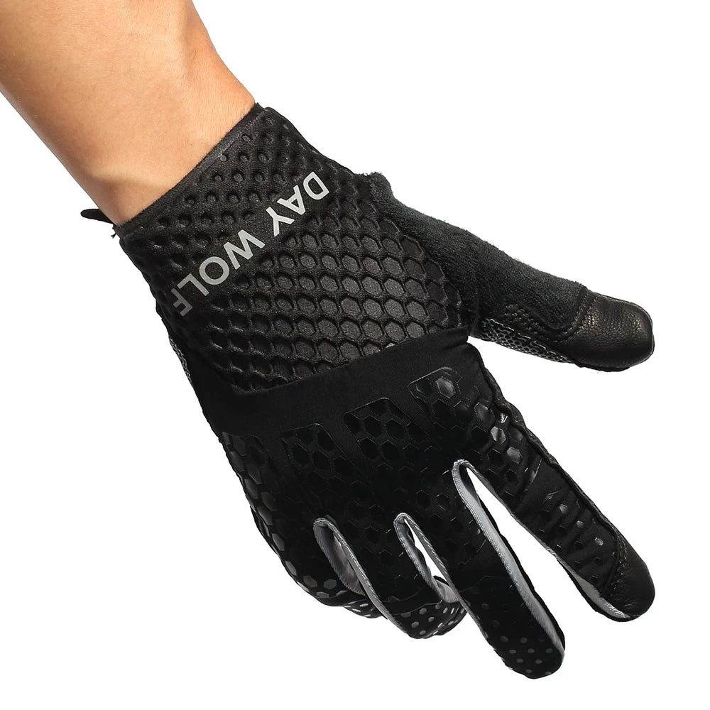 Daywolf Full Finger Nylon + Leather Unisex Gym & Training Sports Lifting Gloves