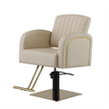 French Elegant Style Salon Leather Dining Office Conference Chair Styling Ergonomic Swivel Lifting Barber Chair for Salon