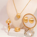 Black and White Shell Stone Stainless Steel 18K Plated Design Jewellery Women Set Dubai Jewelry Sets Gold