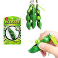 Zhengguang Edamame Keychain Cute Sensory Toy Soybean  Anti-stress Fidget Squeeze Toy for Kids and Adult
