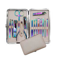 Manicure Pedicure Set Nail Clipper 15 Piece Stainless Steel Nail Care Tools Portable Travel Grooming Kits