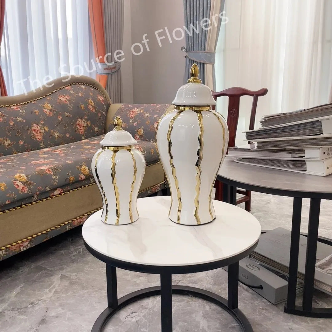 Wholesale Cheap Wedding Luxury Table Nordic Porcelain Crafts Ceramic Flower Ginger Vase Ceramic Vase for Hotels