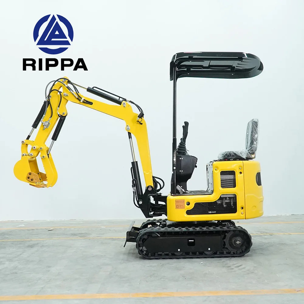 Rippa Hydraulic Digger Earth Moving Machinery 1 Ton Mini Excavator Hot Sale Excavation Machine