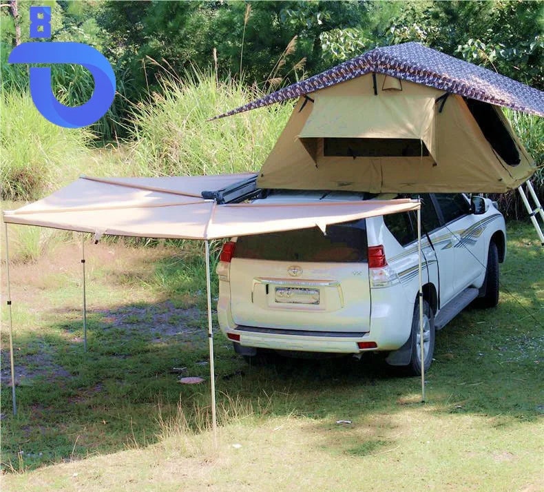 Double Layer Nylon 4x4 Car Side Outdoor Camping Awning with Lights 270 Four-season